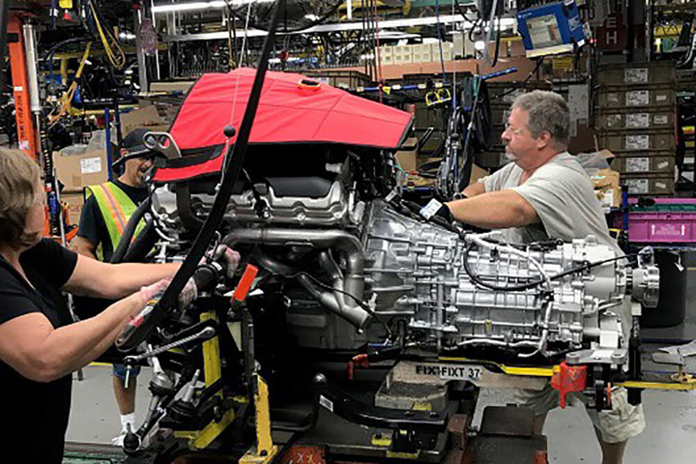 first 2020 Shelby GT500 assembly line - COVID-19
