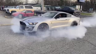 Stangmode tuned GT500 2020 does a burnout