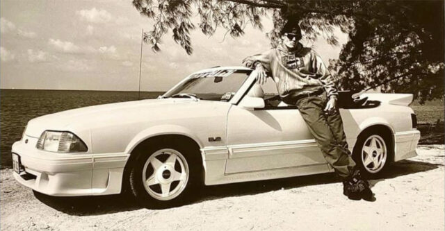 Vanilla Ice and his convertible Fox Body Mustang GT