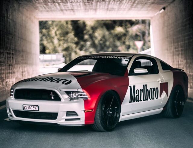 Marlboro Racing Mustang Wrap Makes Smoking Cool Again