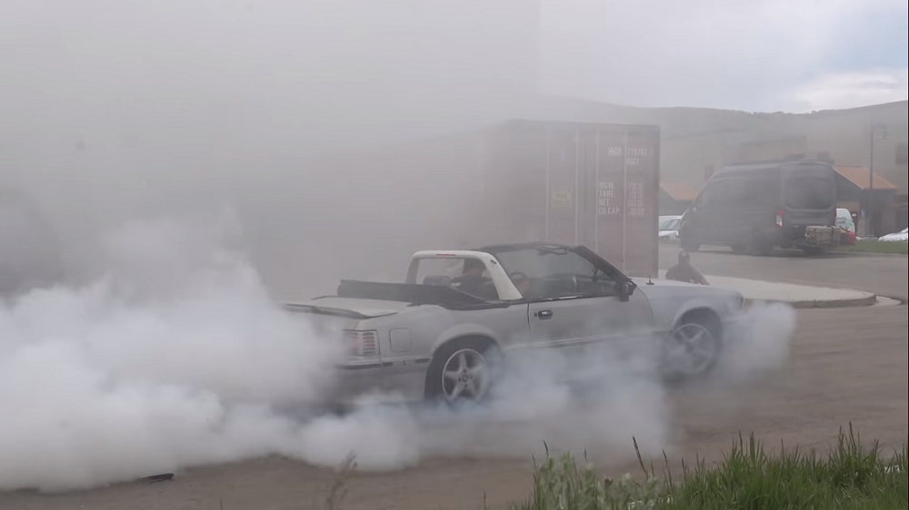 themustangsource.com Ken Block Gets Fox-body Convertible, Promptly Does Burnout