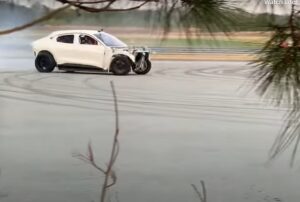 Mustang Mach-E prototype drifting