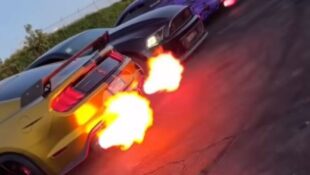 Mustang Cobra Shows Off Color-Changing Exhaust Flames