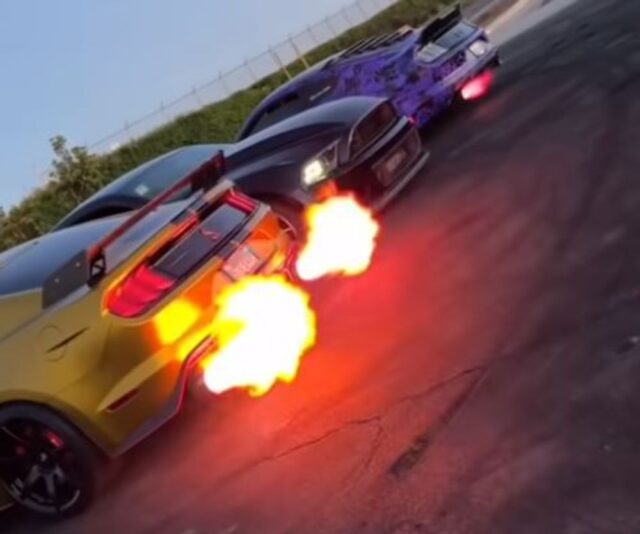 Mustang Cobra Shows Off Color-Changing Exhaust Flames