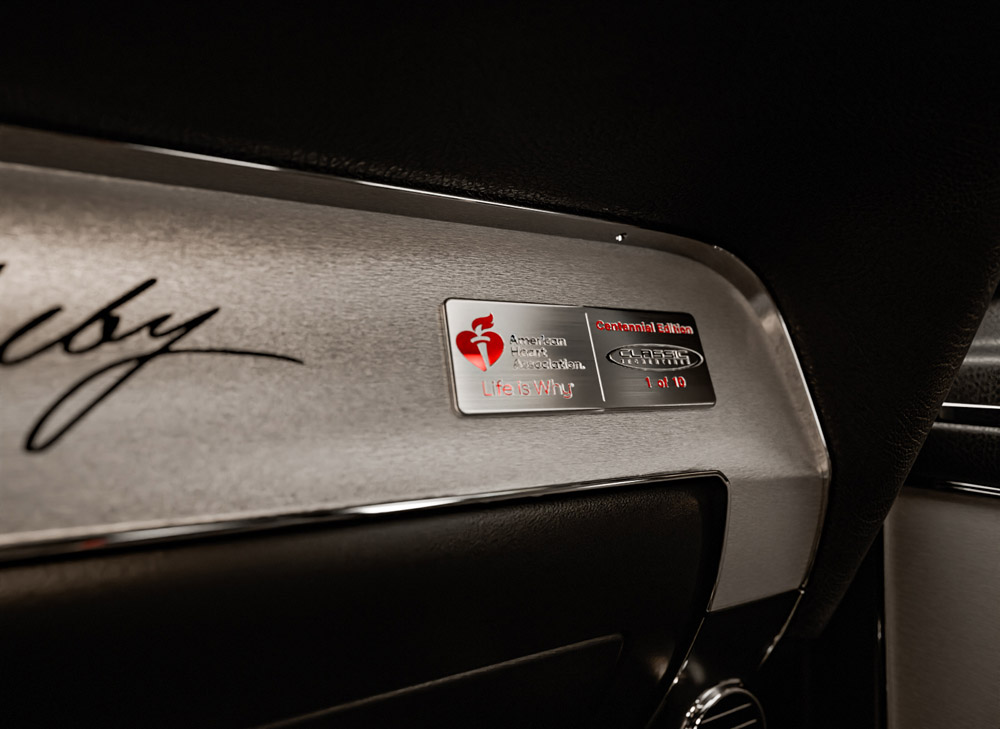 Classic Recreations Carbon Fiber Mustang GT500CR American Heart Association Badge