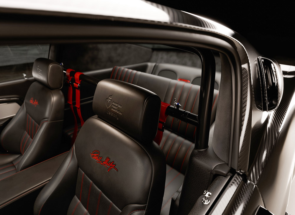 Classic Recreations Carbon Fiber Mustang GT500CR Interior through driver door