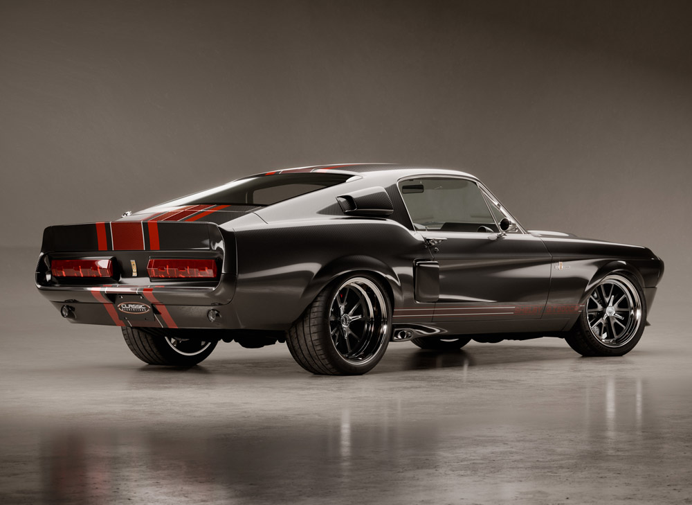 Classic Recreations Carbon Fiber Mustang GT500CR Rear 3/4