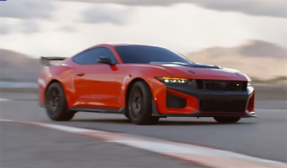 Max Verstappen driving 2026 Mustang Dark Horse SC on Track during Red Bull Competition